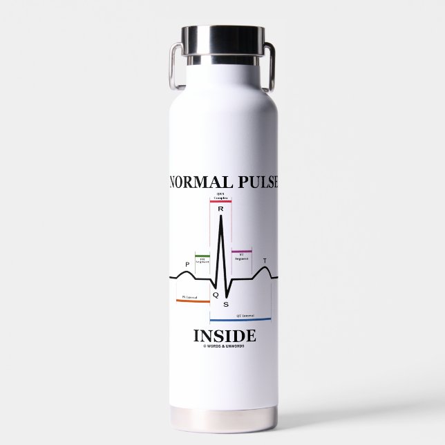 Bouteille D'eau Pulse normale Inside Heartbeat Electrocardiogram (Avant)