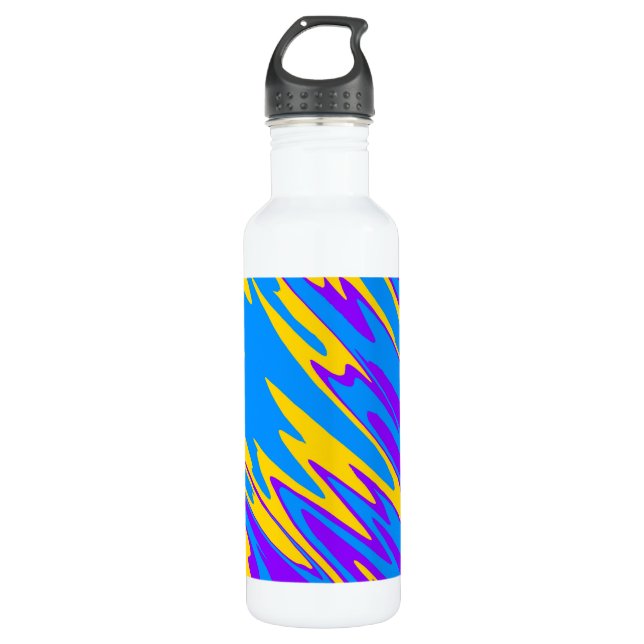 Bouteille D'eau Pulvériser Peinture jaune bleu pourpre (Devant)