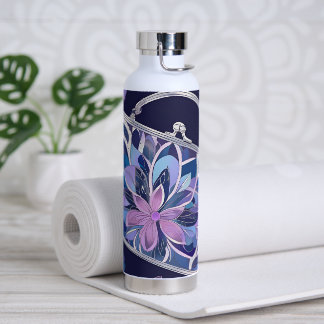 Bouteille D'eau Purple Night Roses AI art