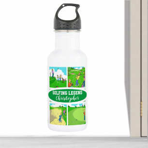 Bouteille D'eau Quatre drôles de dessins animés sur le thème du go
