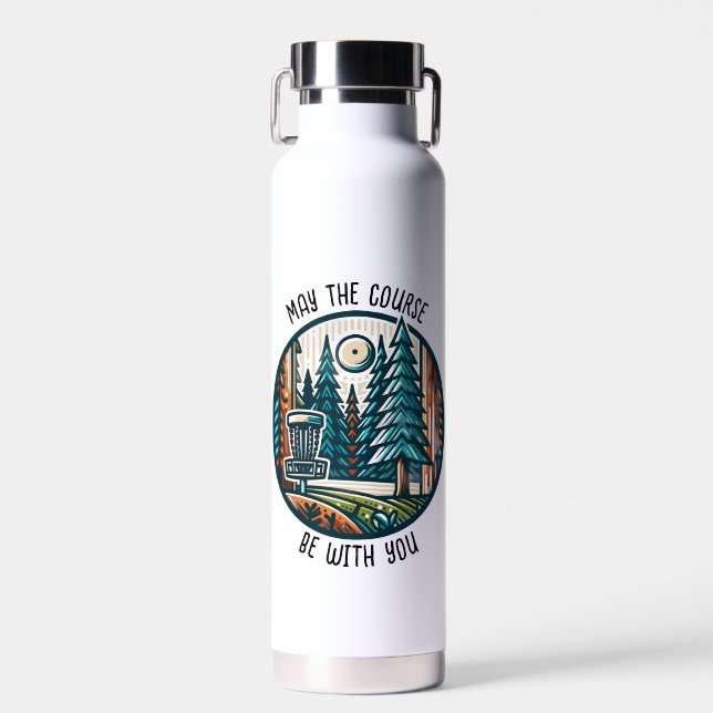Bouteille D'eau Que le parcours soit avec vous Disk Golf (Avant)
