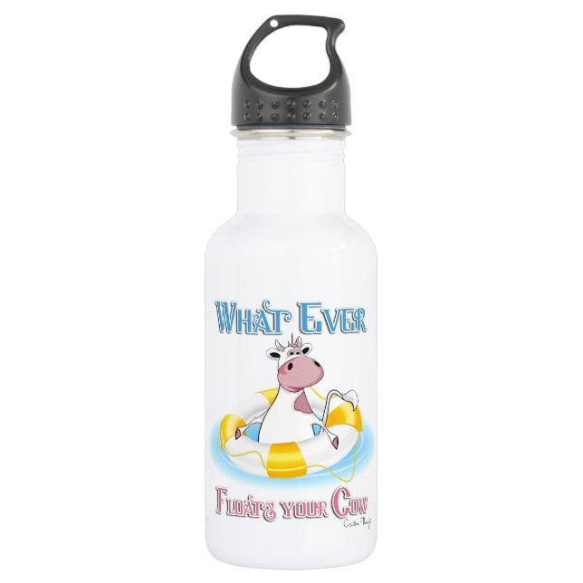 Bouteille D'eau Quoi qu'il flotte votre vache 2 (Devant)