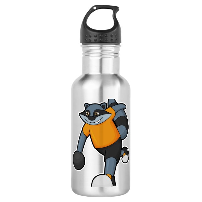 Bouteille D'eau Racoon à Bowling avec Bowling (Devant)