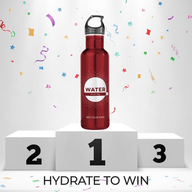 Bouteille D'eau Radiant Sun Water Quote with Good Day Bar (Créateur téléchargé)