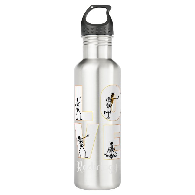 Bouteille D'eau Radiologie Love Radiologiste Skeleton XRay  (Devant)