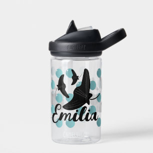 Bouteille D'eau Raies noires Bulles d'océan Nom pour enfants
