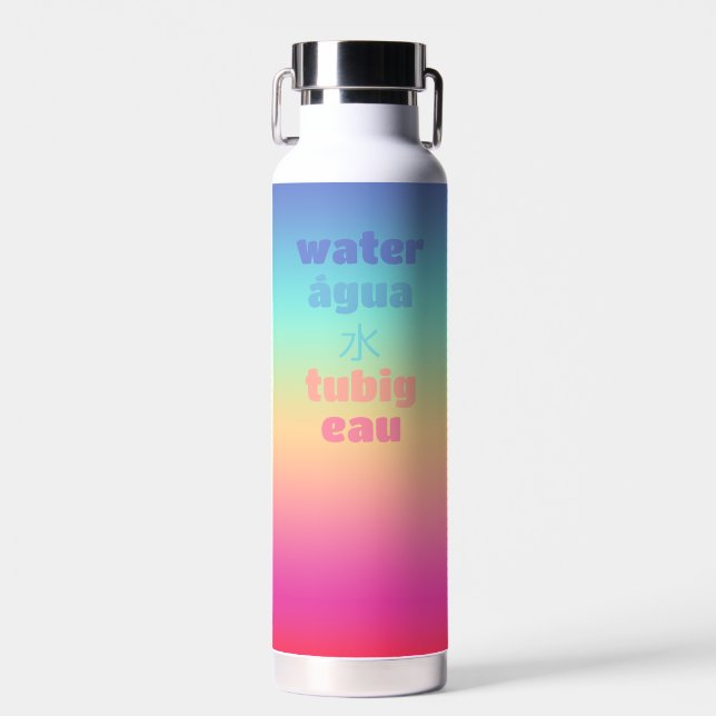 Bouteille D'eau Rainbow Fun Chug 360, personnalisable, 22/25/32 oz (Avant)