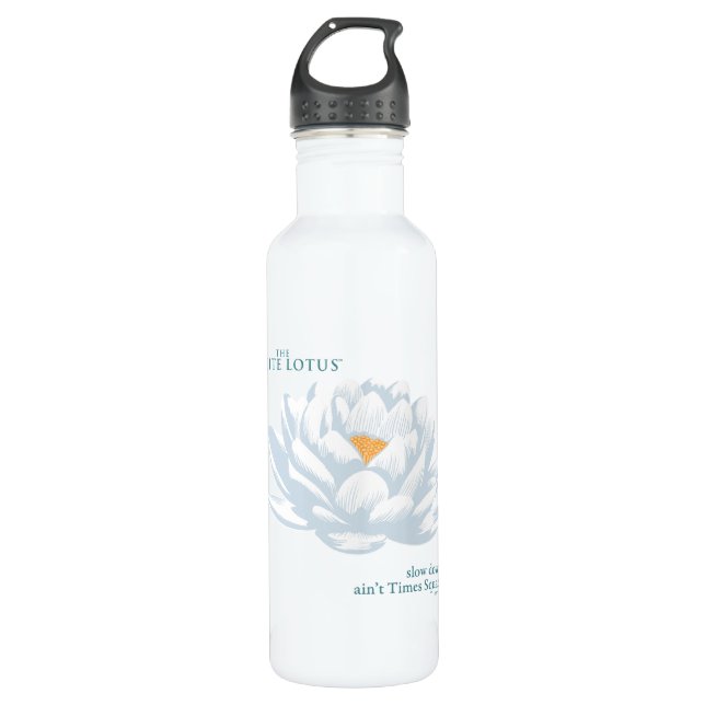Bouteille D'eau Ralentissez, Ain’t Times Carré - Le Lotus Blanc (Devant)