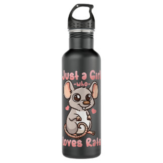 Bouteille D'eau Rat Just a Girl Who Love Rats Kawaii