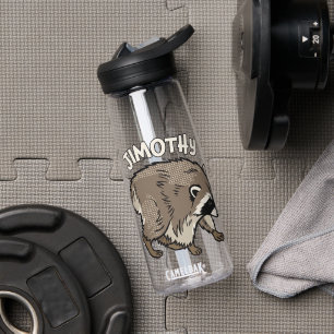 Bouteille D'eau Raton Jimothy de style comic animalier