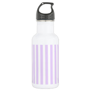 Bouteille D'eau Rayures de bonbon lilas violet et blanc