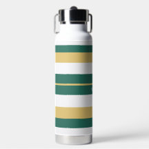 Rayures rythmiques vert or blanc