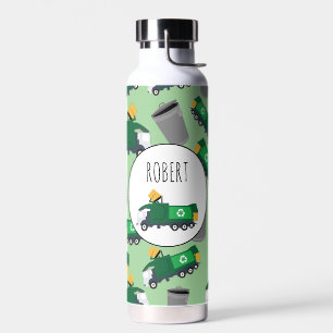 Bouteille D'eau Recyclage des déchets Camion Motif Nom des garçons