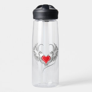 Bouteille D'eau Red Angel Coeur avec ailes