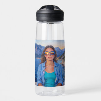 Bouteille D'eau Reflets du coucher de soleil méditerranéen – Moder