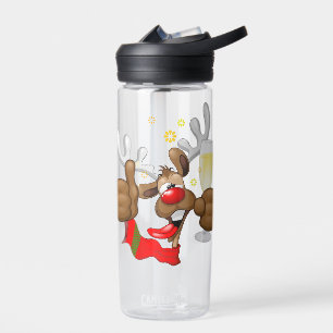 Bouteille D'eau Reindeer Drunk Funny Caractère de Noël