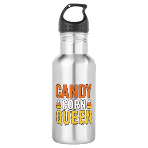 Bouteille D'eau Reine de Candy Corn Design de T-Shirt Halloween Vi
