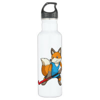 Renard à Hockey avec chauve-souris de hockey