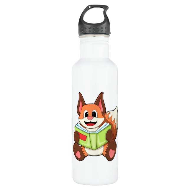 Bouteille D'eau Renard avec livre (Devant)