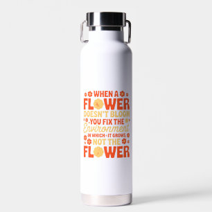 Bouteille D'eau Réparez l'environnement, pas la fleur