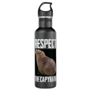 Bouteille D'eau Respectez La Capybara Funny Rodent Capibara Photo