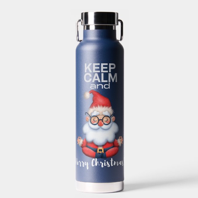 Bouteille D'eau Restez calme et joyeux Noël (Avant)