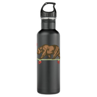 Bouteille D'eau Retro California Skateboard Bear Skating Skate Sta