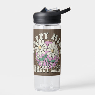 Bouteille D'eau Retro Happy Mind Happy Life