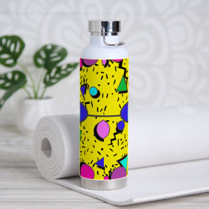 Bouteille D'eau Retro Jaune 80s Memphis Abstrait