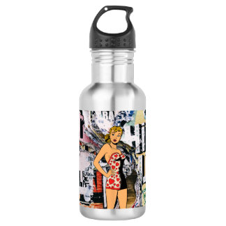 Bouteille D'eau Retro Pin-Up Street Pop Bottle