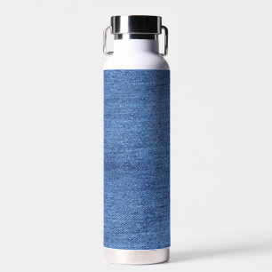 Bouteille D'eau Revêtement bleu blanc Denim - Regarder l'image