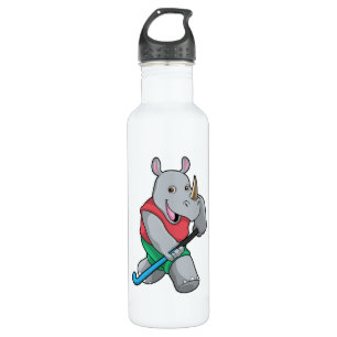 Bouteille D'eau Rhino à Hockey avec chauve-souris de hockey