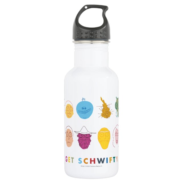 Bouteille D'eau RICK ET MORTY™| Obtenir Schwifty (Devant)