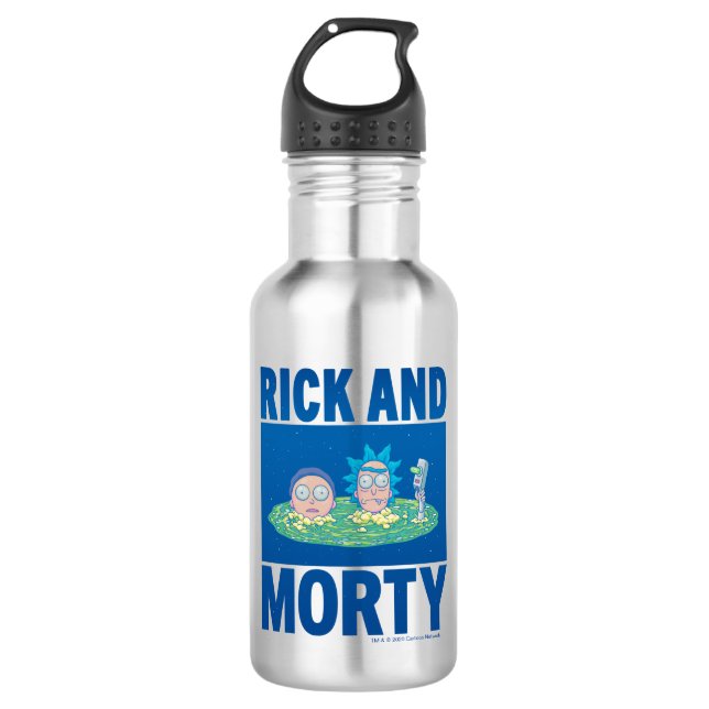 Bouteille D'eau RICK ET MORTY™| Visiter le portail (Devant)