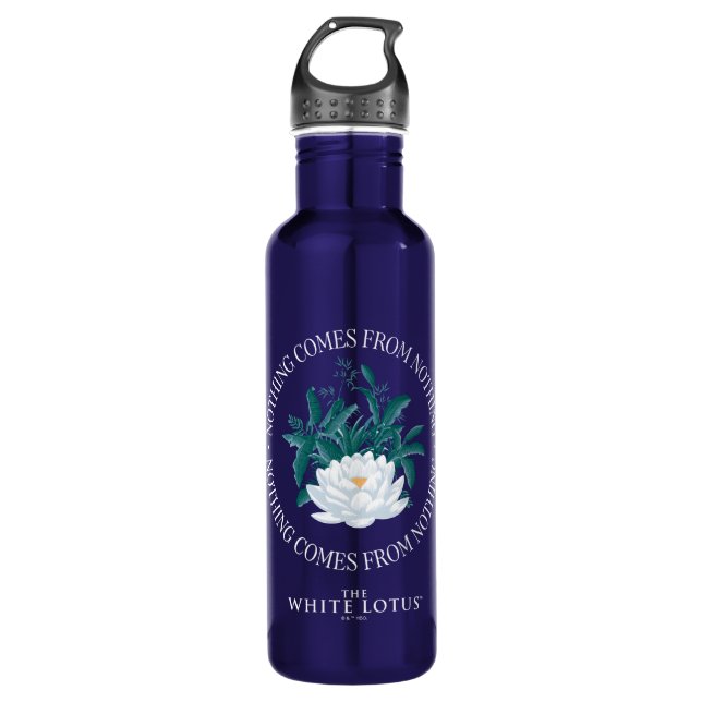Bouteille D'eau Rien Ne Vient De Rien - Le Lotus Blanc (Devant)