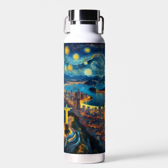 Bouteille D'eau Rio De Janeiro Brésil étoile (Avant)