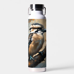 Bouteille D'eau Rires de charme : Kookaburra dans peinture à huile