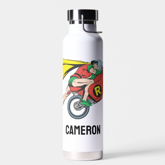 Bouteille D'eau Robin & Cycle | Ajouter Votre Nom (Gauche)