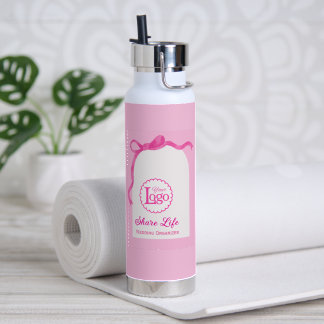 Bouteille D'eau Romantic Pink Wedding Planner Business Promotion