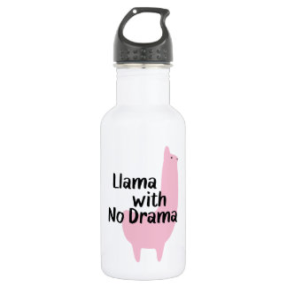 Bouteille d'eau rose de lama
