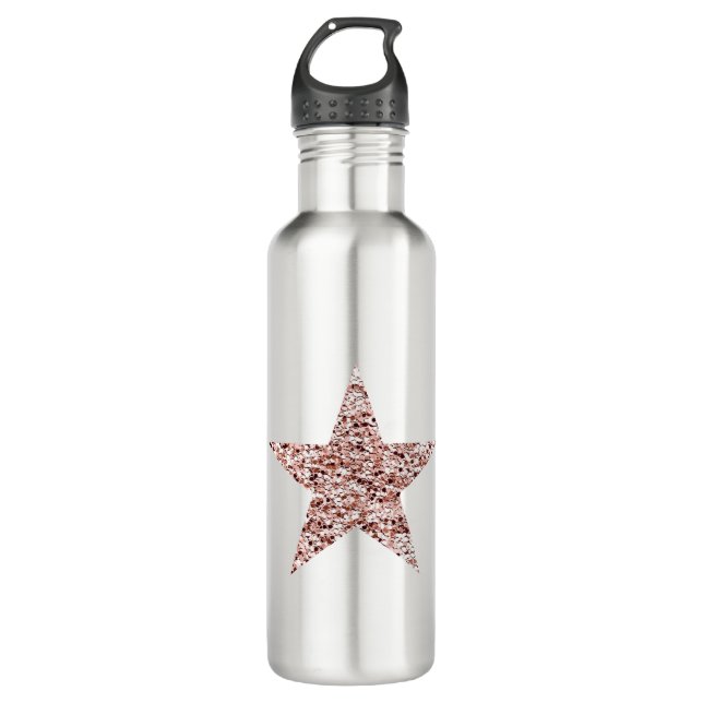 Bouteille D'eau Rose Gold Sequin Twinkle Clipart Shining Star Clip (Devant)