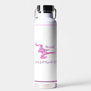 Bouteille D'eau Rose violet mignon moderne Girl Arts martiaux Kara
