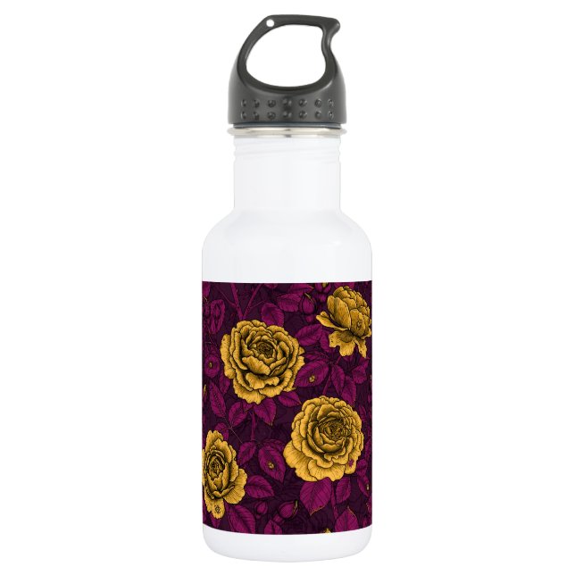 Bouteille D'eau Roses jaunes (Devant)
