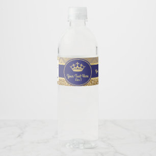 Bouteille d'eau Royal Blue Gold Étiquette / Wrappe