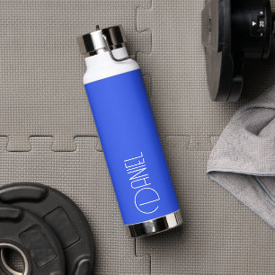 Bouteille D'eau Royal Blue Modern Typographie personnalisée