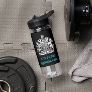 Bouteille D'eau Royaume-Uni Fitness, armoiries britanniques /drape