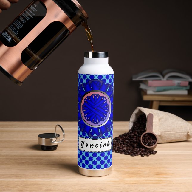 Bouteille D'eau Ruban de fleurs bleues par Kenneth Yoncich (Gym)