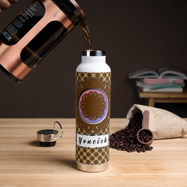 Bouteille D'eau Ruban de fleurs Brown par Kenneth Yoncich (Gym)