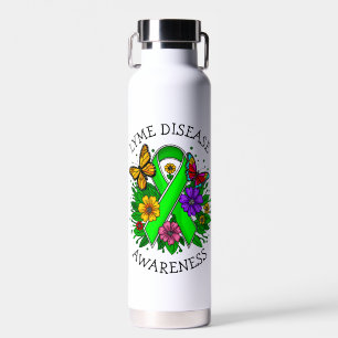 Bouteille D'eau Ruban de sensibilisation à la maladie de Lyme