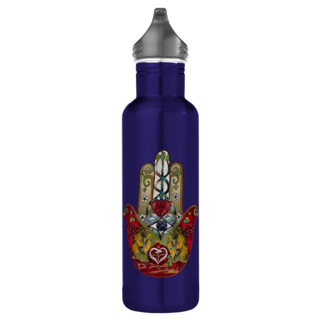 Bouteille D'eau Ruby Pomegranate Heart Red Bird Hamsa (Droite)